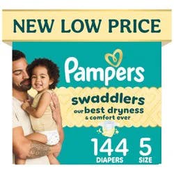 Pampers Swaddlers Sensitive Disposable Diapers - Size 5 - 144ct