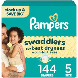 Pampers Swaddlers Sensitive Disposable Diapers - Size 5 - 144ct