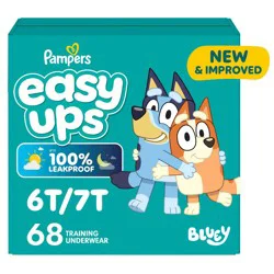Pampers Easy Ups Bluey Training Underwear - Size 6T-7T - 68ct