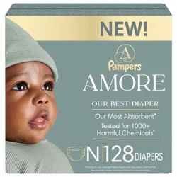 Amore by Pampers Diapers Enormous Pack - Size Newborn - 128ct