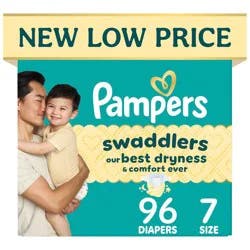 Pampers Swaddlers Sensitive Disposable Diapers Massive Pack - Size 7 - 96ct