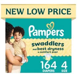 Pampers Swaddlers Sensitive Disposable Diapers Massive Pack - Size 4 - 164ct