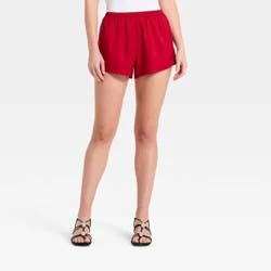Women's Valentine's Pull-On Shorts - A New Day™ Red S