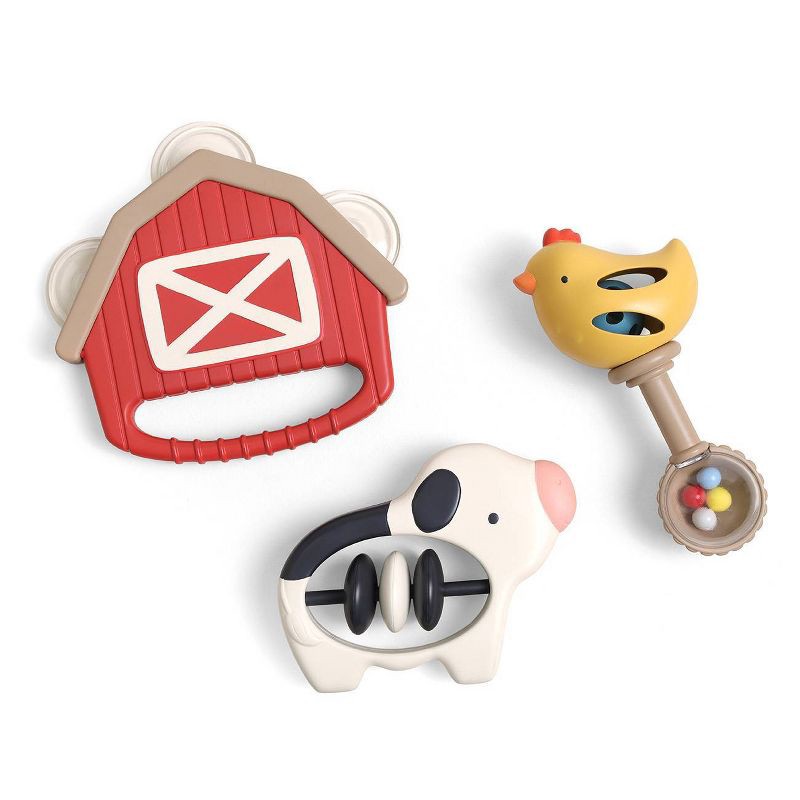 slide 1 of 10, Itzy Ritzy Itzy Jamboree Rhythm and Rattles Gift Set Farm - 3pc, 3 ct