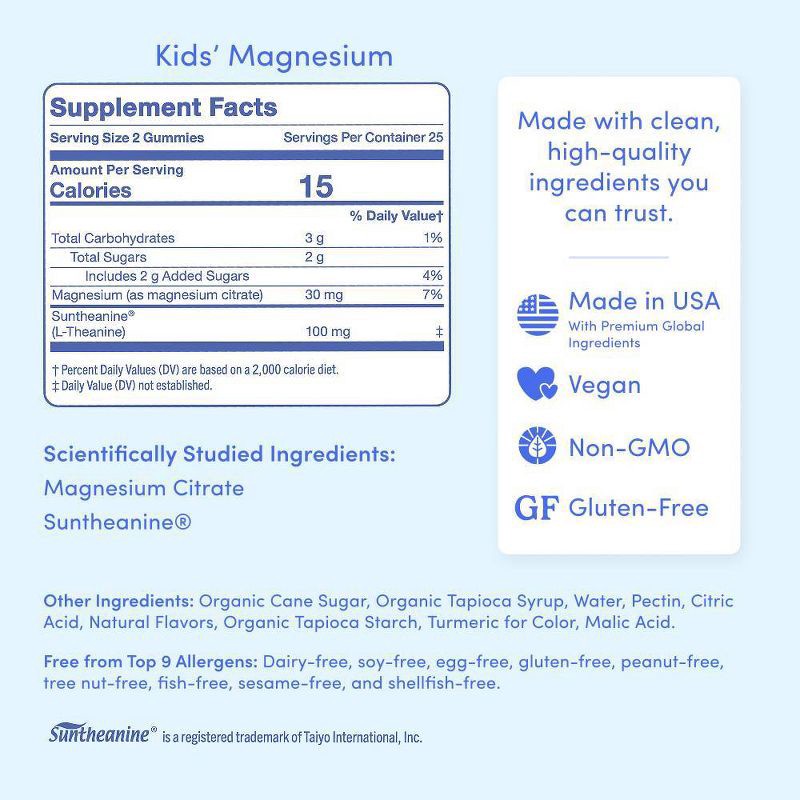 slide 4 of 8, First Day Kids' Nighttime Reset Magnesium Gummies for Relaxed Mind and Body - Natural Sun Kiwi - 50ct, 50 ct