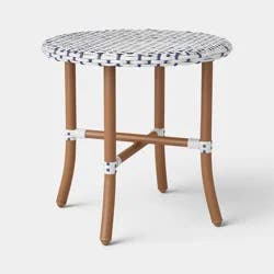 Wicker Round French Cafe Portable Dining Table Natural - Threshold™