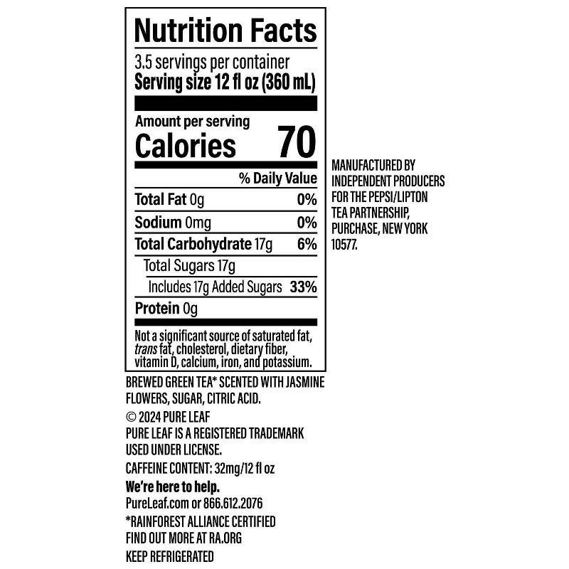 slide 2 of 2, PURE LEAF Jasmine Green Iced Tea - 42 fl oz, 42 fl oz