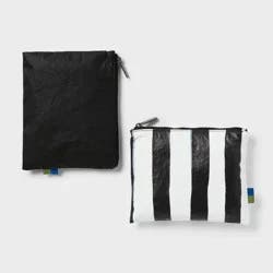 2pk Water Resistant Pouch Packing Bag - Open Story™ Black/White Stripe
