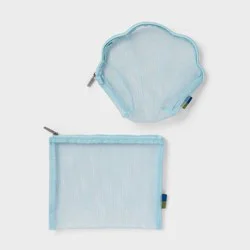 2pk Mesh Shell Pouch Packing Bag - Open Story™ Blue