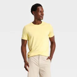 Men's Short Sleeve Soft Stretch T-Shirt - All In Motion™ Yellow M