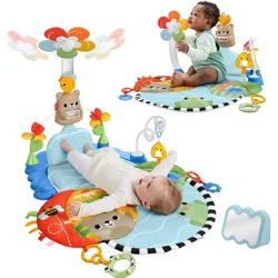 Fisher-Price 3-in-1 Kick & Sway Activity Gym, Baby Play Mat & Sensory Learning Toys for Newborn Developmental Play