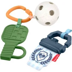 Fisher-Price Mini Me Moments Let's Play Pickleball Set, 3 Sports - Themed Baby Learning Toys for Sensory Play