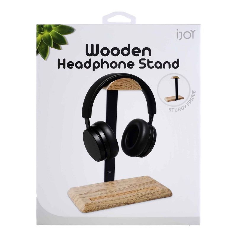slide 4 of 6, IJoy Faux Wood Headphone Stand, 1 ct