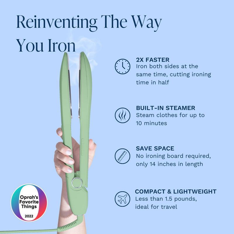 slide 8 of 8, Nori Press Handheld Steam Iron Green, 1 ct