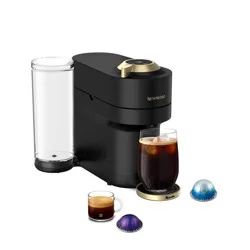 Nespresso Limited-Edition Vertuo Pop+ Coffee and Espresso Maker by Breville Matte Black Gold