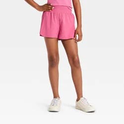 Girls' Active Side Pleated Shorts - All In Motion™ Berry Pink XS