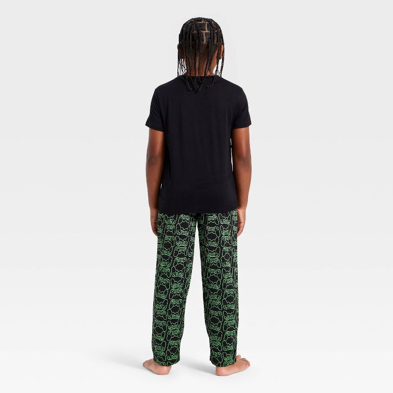 slide 2 of 4, Boys' 3pc Gamer Short Sleeve Pajama Set - Cat & Jack™ Black/Green M, 3 ct