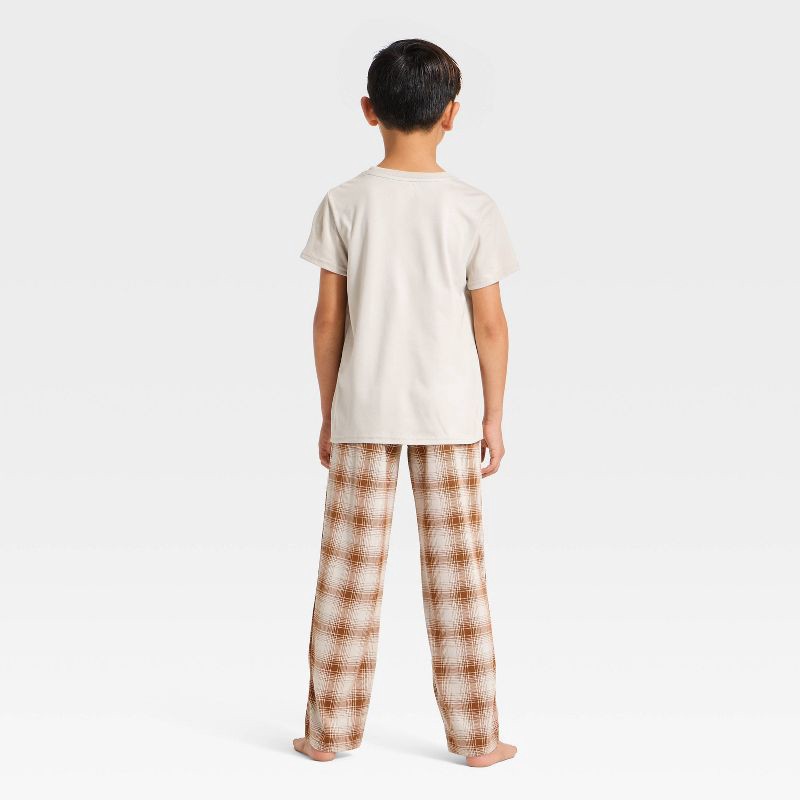 slide 2 of 4, Boys' 3pc Dog Short Sleeve Pajama Set - Cat & Jack™ Beige/Brown M, 3 ct
