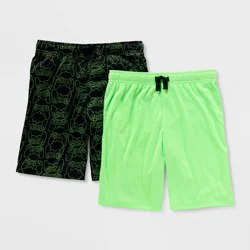 Boys' 2pk Pajama Shorts - Cat & Jack™ Black/Green S