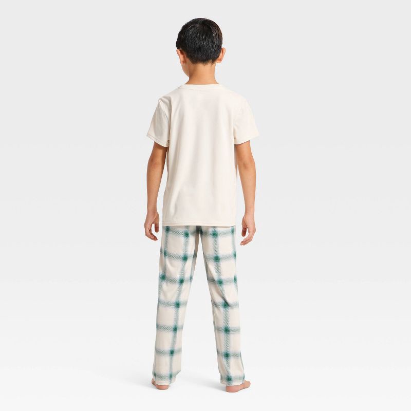 slide 2 of 4, Boys' 3pc Alligator Short Sleeve Pajama Set - Cat & Jack™ White/Green S, 3 ct