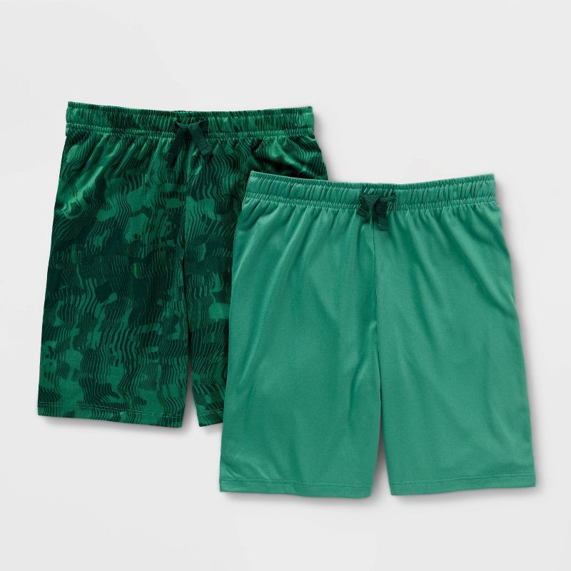 slide 1 of 3, Boys' 2pk Pajama Shorts - Cat & Jack™ Green L, 2 ct