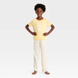 Girls' 2pc Lemonade T-Shirt and Pants Pajama Set - Cat & Jack™ Yellow M