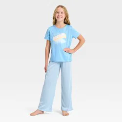 Girls' 3pc Dreamer Short Sleeve Pajama Set - Cat & Jack™ Blue XL