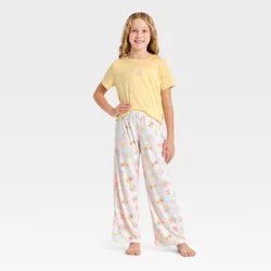 Girls' 3pc Breakfast Foods Short Sleeve Pajama Set - Cat & Jack™ Yellow S
