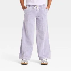 Girls' Mid-Rise Pull-On Wide-Leg Jeans - Cat & Jack™ Purple 10