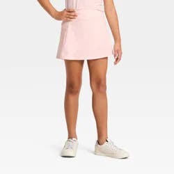 Girls' Light Mid-Rise Core Woven Skort - All In Motion™ Light Pink XS