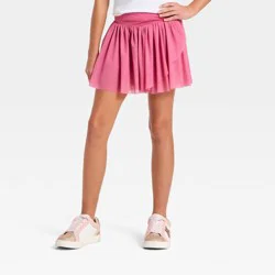 Girls' Mesh Pleated Skort - All In Motion™ Dark Pink XL
