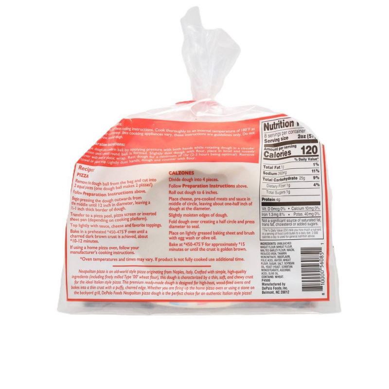 slide 2 of 3, DePalo Foods Neapolitan '00' Style Pizza Dough - 16 oz, 16 oz