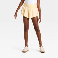 Girls' Flutter Shorts - All In Motion™ Yellow L