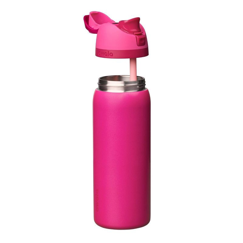 slide 2 of 4, Owala 32oz FreeSip Stainless Steel Water Bottle - Read My Lips, 32 oz