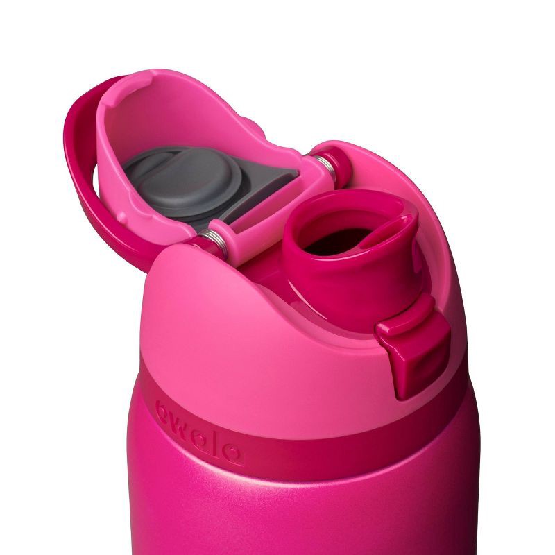 slide 3 of 4, Owala 32oz FreeSip Stainless Steel Water Bottle - Read My Lips, 32 oz