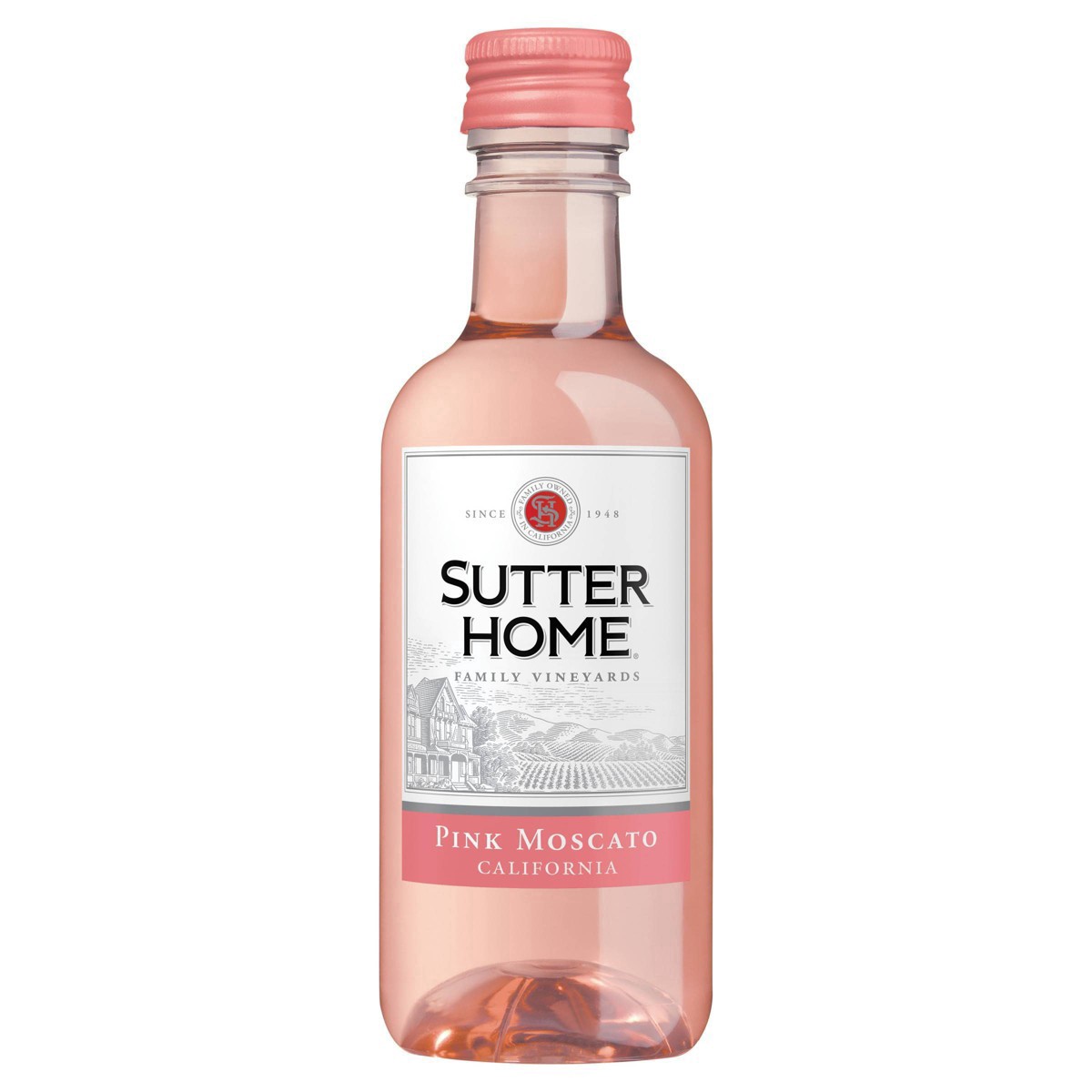 slide 17 of 40, Sutter Home Pink Moscato Pink Wine, 187mL Wine Bottles (4 Pack), 10% ABV, 187 ml