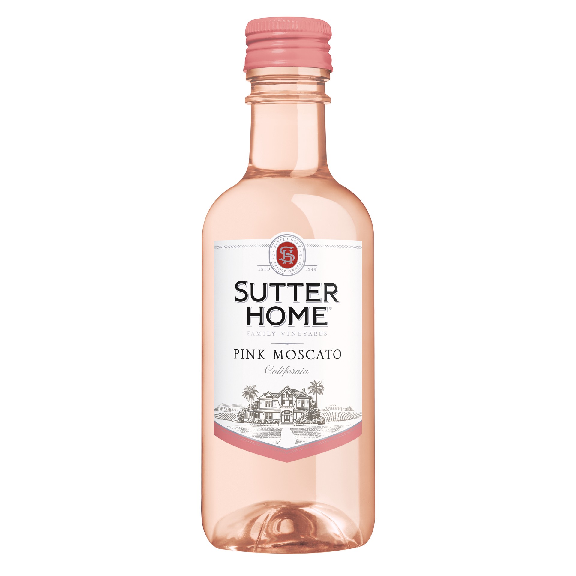 slide 1 of 40, Sutter Home Pink Moscato Pink Wine, 187mL Wine Bottles (4 Pack), 10% ABV, 187 ml