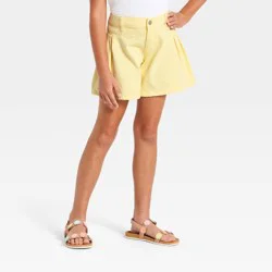 Girls' Mid-Rise Flowy Jean Shorts - Cat & Jack™ Yellow M