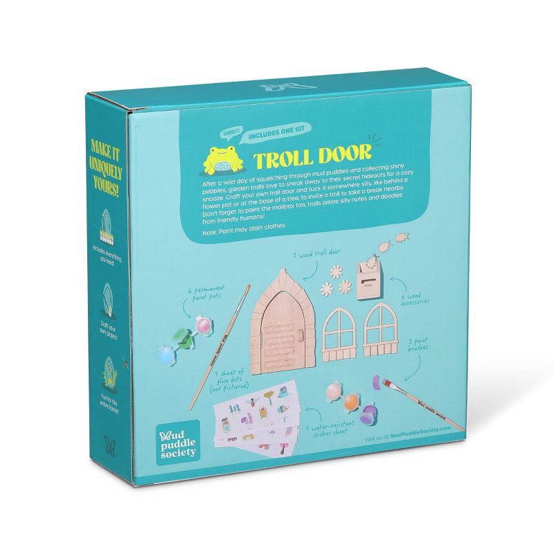 slide 3 of 6, Mud Puddle Society Wood Troll Door, 1 ct