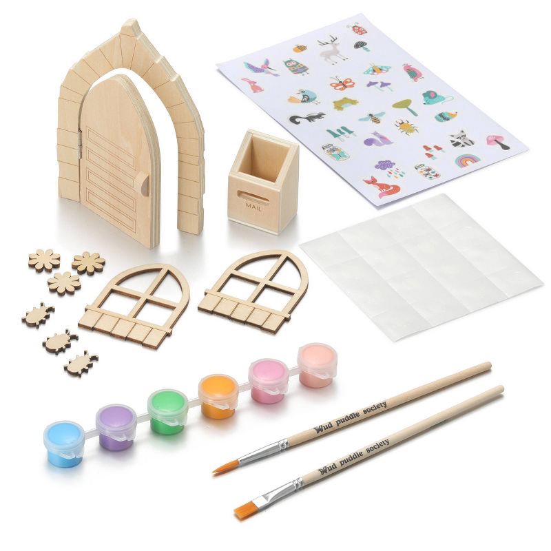 slide 4 of 6, Mud Puddle Society Wood Troll Door, 1 ct