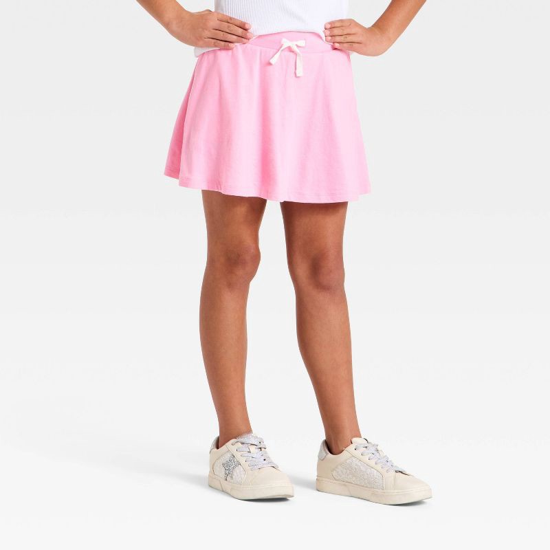 slide 1 of 3, Girls' Knit Skort - Cat & Jack™ Pink S, 1 ct