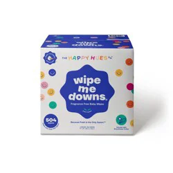 Happy Hues Wipe Me Downs Baby Wipes - 504ct: Alcohol-Free, Hypoallergenic, Water-Based