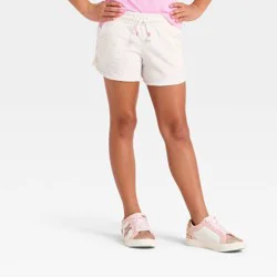 Girls' Knit Pull-On Shorts - Cat & Jack™ Cream XS