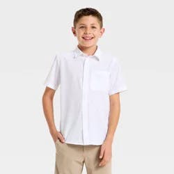 Boys' Textured Woven Shirt - All In Motion™ White S