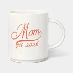 14oz Mom Est.2026 Stacking Mug White - Room Essentials™