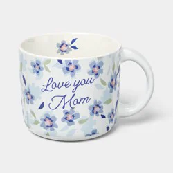 14oz Love You Mom Shortie Mug Blue - Room Essentials™