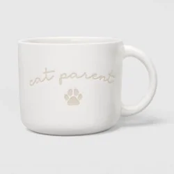 14oz Cat Parent Shortie Mug White - Room Essentials™