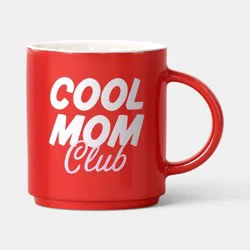 14oz Cool Mom Stacking Mug Coral Red - Room Essentials™