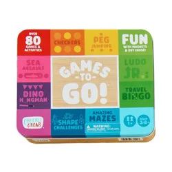 Chuckle & Roar Games On the Go Tin Travel Game Set for Kids Ages 3-6+
