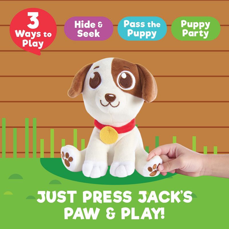 slide 4 of 7, Chuckle & Roar Hide & Seek Puppy Interactive Plush Toy with Sounds - Kids Electronic Game Ages 3+, 1 ct